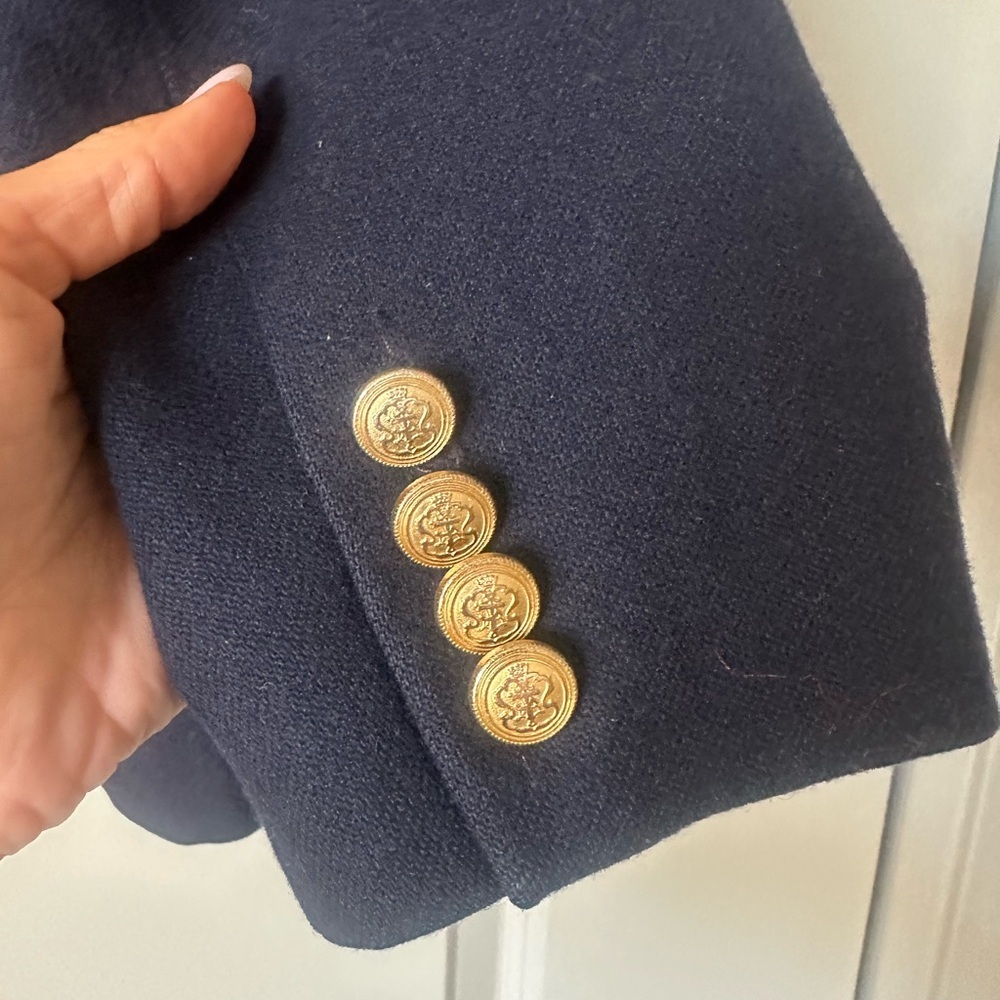 Talbots Navy Wool Blazer with Gold Buttons - Picture 7 of 7